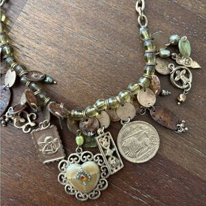 Boho Vintage inspired Charm Necklace